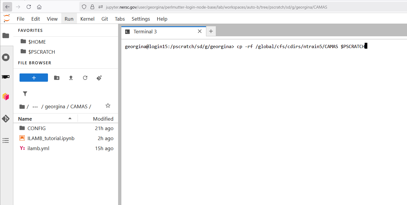 Open Terminal in PSCRATCH