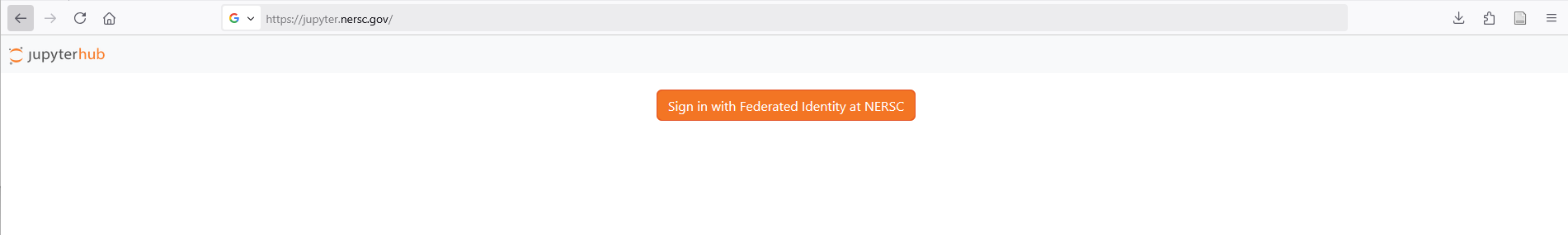 NERSC Jupyter login page